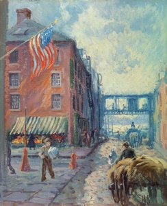 Van Wyck Family House, New York City, ca. 1923 (olje på kunstnertavle) av Matilde Browne
