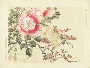 Fugler og peoner Blomster- og fugleskisser fra Keibun – del én (serietittel) Keibun kacho gafu zen penn (serietittel på objekt)