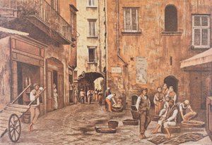 Italia, Napoli, Piazzetta di Porto av Matteo Zampella av Matteo Zampella