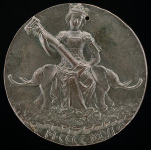 Fortitude Holding a Broken Column [revers], 1446.