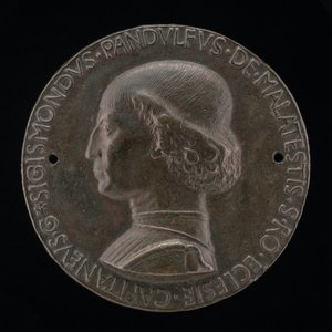 Sigismondo Pandolfo Malatesta, 1417-1468, Lord of Rimini og Fano [forside], 1446. av Matteo di Andrea de Pasti