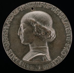 Sigismondo Pandolfo Malatesta, 1417-1468, Lord of Rimini og Fano [forside], 1446. av Matteo di Andrea de Pasti