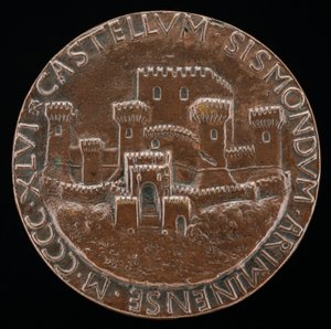 Slottet i Rimini [revers], 1446. av Matteo di Andrea de Pasti
