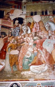 Massacre of the Innocents, Fresco i kirken Santi Agostino, Siena, 1482.
