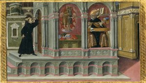 Den hellige Augustins visjon om de hellige Hieronymus og døperen Johannes, 1476 av Matteo di Giovanni di Bartolo