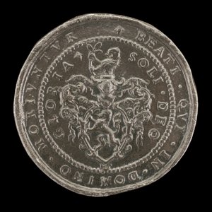 Våpen og inskripsjon [revers], 1592. av Matthäus Carl