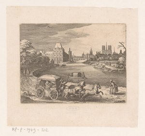 Ansikt i Paris Paris (tittel på objekt) Syv franske landskap og bylandskap (serietittel) av Matthäus Merian (I)