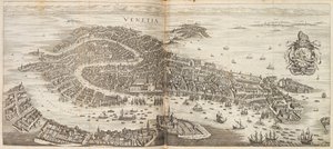 Panorama of Venice. From Newe Archontologia cosmica by Johann Ludwig Gottfried, 1646.    1187692   no       norwegian Successfully Translated  Original: Comité van Financiën, 1795 Il Comitato Finanze (title on object) Hollandia Regenerata (Italiaanse kopie