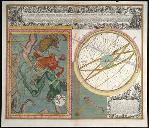 Komet, her anno Christi, 1742 av Matthaeus Seutter