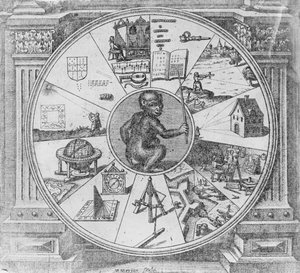 Frontispice til Robert Fludds Giant Cosmic History