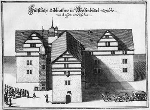 Herzog August-biblioteket i Wolfenbüttel, mellom 1655 og 1660 av Matthaus the Elder Merian