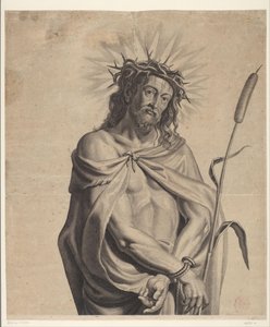 Ecce Homo Serie av Ecce Homo, Kristus korsfestet, Jomfru Maria og evangelisten Johannes (serietittel) av Mattheus Borrekens