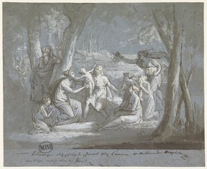 Telemachus og Calypso leker med en amor