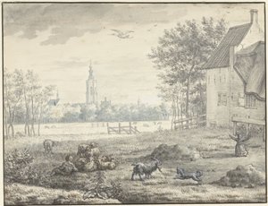 Utsikt over Haag av Mattheus Verheyden