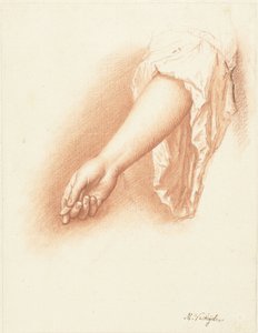 Studie av en høyre arm