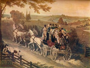 Scenecoach, c1800-tallet av Matthew Dubourg