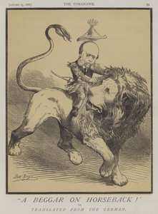 En tigger på hesteryggen! eller, oversatt fra tysk (farge litho) av Matthew