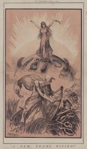 Et nyttårssyn (litho i farge) av Matthew