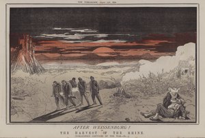 Etter Weissenburg! eller, The Harvest of the Rhine (farge litho) av Matthew