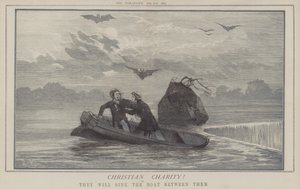 Kristen veldedighet! eller, de vil senke båten mellom seg (farge litho) av Matthew