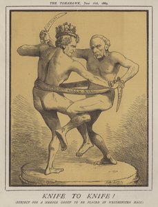 Kniv til kniv! (farge litho) av Matthew