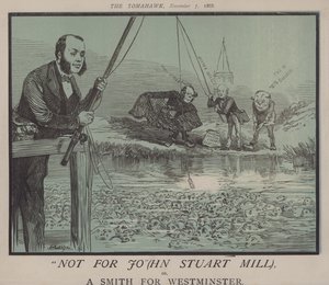 Ikke for Jo (hn Stuart Mill) eller, A Smith for Westminster (farge litho) av Matthew