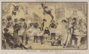 Anstendighet bak kulissene (farge litho) av Matthew