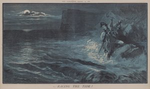 Racing the Tide! (farge litho) av Matthew