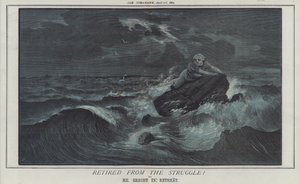 Pensjonert fra kampen! eller, Mr Bright in Retreat (farge litho) av Matthew