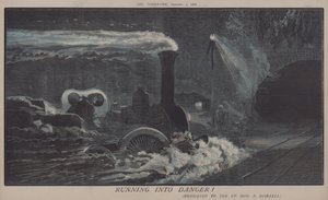 Kjører inn i fare! (farge litho) av Matthew