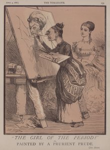Periodens jente! eller, malt av en Prurient Prude (farge litho) av Matthew