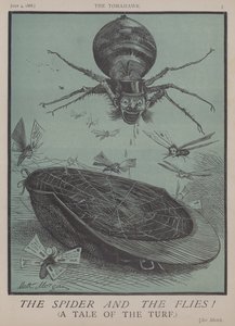 Edderkoppen og fluene! (farge litho) av Matthew