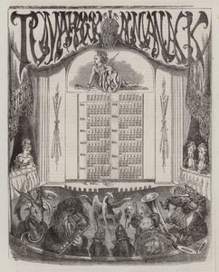Tomahawk Almanac for 1869 (farge litho) av Matthew