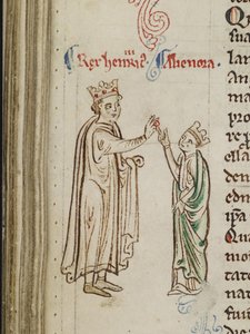Ekteskap med Henry III og Eleanor av Provence Fra Historia Anglorum, Chronica majora