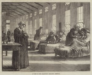 En avdeling i Hampstead Smallpox Hospital av Matthew White Ridley