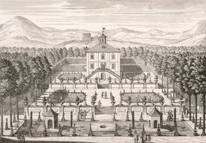Hus og hage, 1715 av Matthias Diesel
