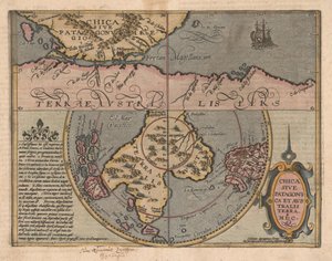 Chica sive Patagonica et Australis Terra Fra Geographical Handbook, 1600 av Matthias Quad