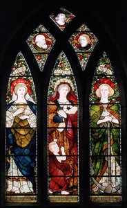 Malervinduet; Faith, Hope & Charity, St Machars Cathedral, 1873 av Matthijs Maris