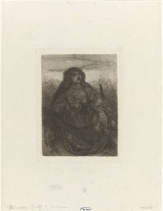 Kvinne i et landskap Kvinne med distaff av Matthijs Maris