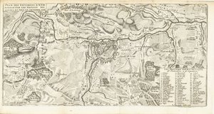 Beleg van Ath, 1706 Plan over omgivelsene til Ath beleiret av troppene til de allierte og tatt 2. oktober 1706 (tittel på objekt)