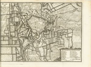Beleg van Bethune, 1710 Kart over Bethune befestet by i Artois beleiret av de allierte (tittel på objekt)