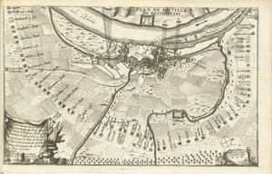 Beleiring av Keizersweerd, 1702 Plan de la Ville de Keyserswert (tittel på objekt)