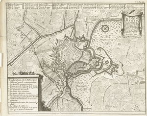 Beleiring av Menen, 1706 Plan de la Ville de Menin (...) (tittel på objekt)