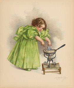 The Cook (farge litho) av Maud Humphrey