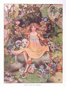 Stemorsblomst med feene, illustrasjon fra Lady Anns Fairy Tales, 1914