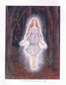 Det fantastiske barnet beveget seg som en stjerne, illustrasjon fra Lady And Fairy Tales, 1914