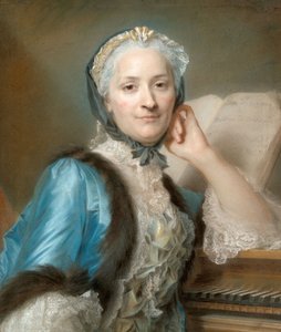 Portrett av Madame Anne-Jeanne Cassanéa de Mondonville, née Boucon (1708-1780) av Maurice-Quentin de La Tour