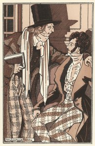 Illustrasjon for Scenes de la Vie de Boheme av Henri Murger (litho) av Maurice Berty