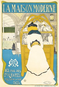 En plakat som reklamerer for det parisiske kunstgalleriet "La Maison Moderne", åpnet av Julius Meier-Graefe i 1899, 1898