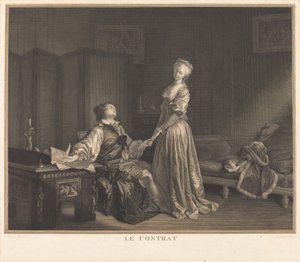 Kontrakten av Maurice Blot after Jean Honoré Fragonard